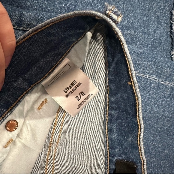 EXPRESS straight leg super high rise - Picture 3 of 5